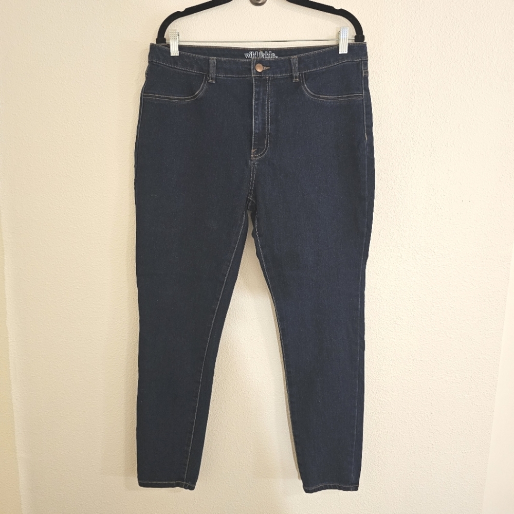✅️ Wild Fable High Rise Skinny Jeans Womens Denim Dark Wash | Size 16